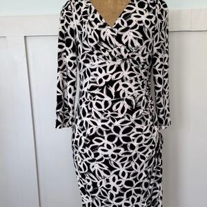 Ralph Lauren Black and White Long Sleeve Dress